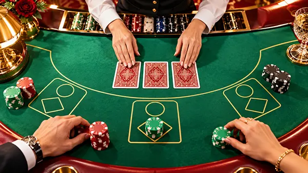 Three Card Poker table