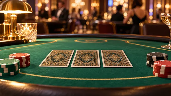 Three Card Poker table